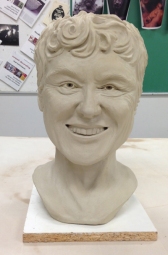 Life sized front view of self portrait