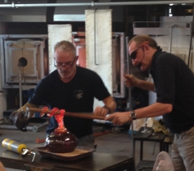 I watched the creation of this glass pumkin at the glass centre. There are demos all the time for the public.