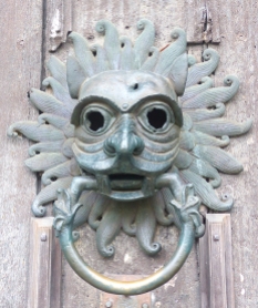 The Sanctuary Knocker at Durham Cathedral. Anyone would by granted 37 days sanctuary if they could hold onto this knocker. At the end of the 37 days they could go into exile of face the accusations