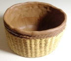Clay pressed into the basket